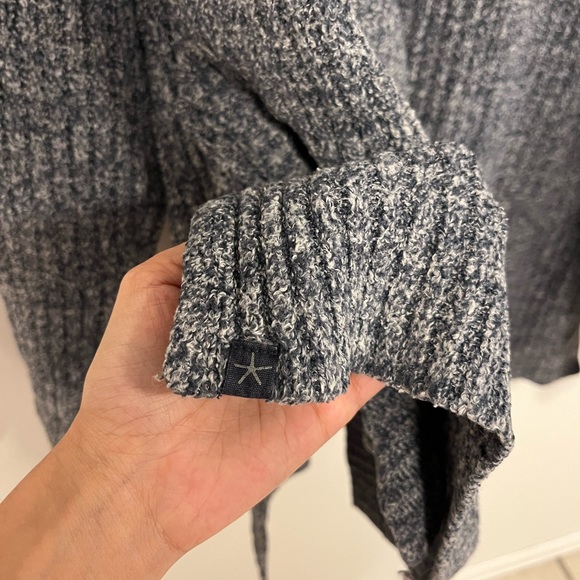 Barefoot Dreams Cozychic Lite Montecito Cardi Heathered Indigo/Stone 3X - Picture 16 of 16